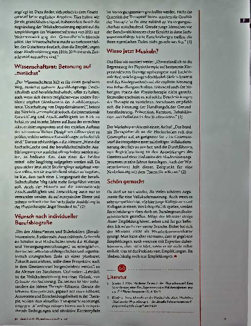 Vorschauseite 2: Es geht um unsere Zukunft. Neue Forderungen zum geplanten Berufsgesetz.