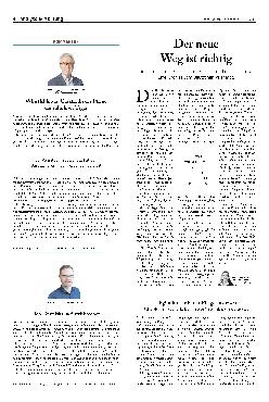 Vorschauseite 1: Der neue Weg ist richtig.