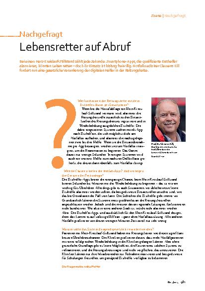 Vorschauseite 1: Lebensretter auf Abruf