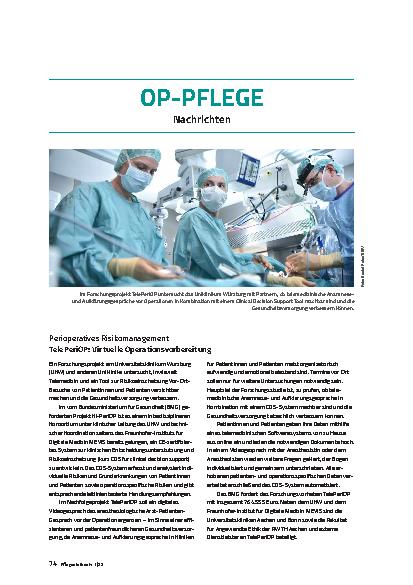 Vorschauseite 1: Op Pflege Nachrichten