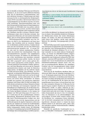 Vorschauseite 3: BETA-MeH als berufsorientierte, klinischbetriebliche Intervention: Ein Kommentar zur Erreichbarkeit von Betroffenen mit klinisch gering ausgeprägten Leistungsdefiziten