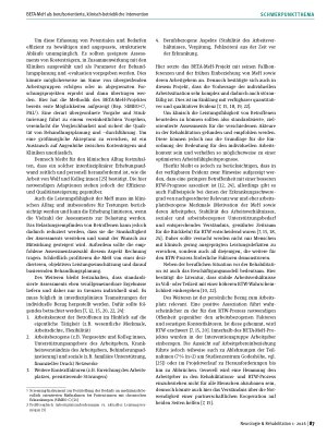 Vorschauseite 5: BETA-MeH als berufsorientierte, klinischbetriebliche Intervention: Ein Kommentar zur Erreichbarkeit von Betroffenen mit klinisch gering ausgeprägten Leistungsdefiziten