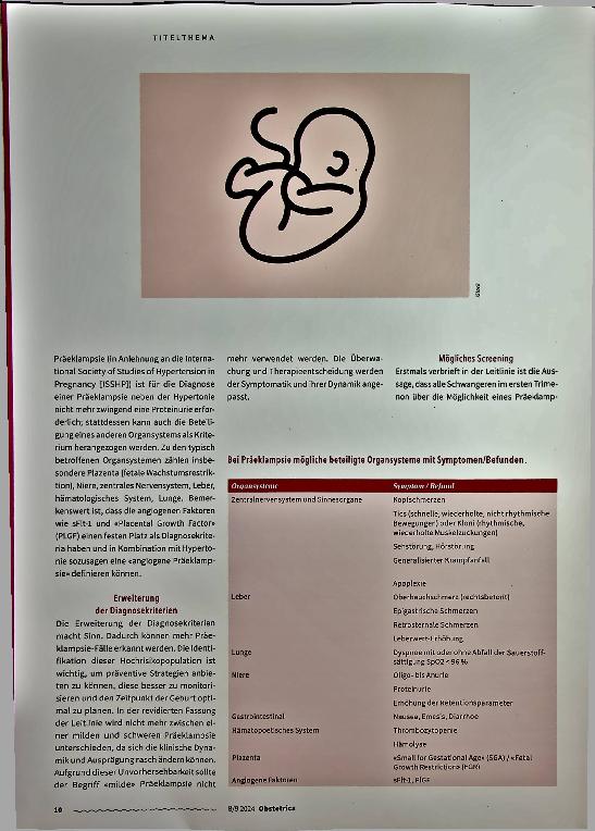 Vorschauseite 3: Revidierte Leitlinie: Hypertensive Schwangerschaftserkrankungen