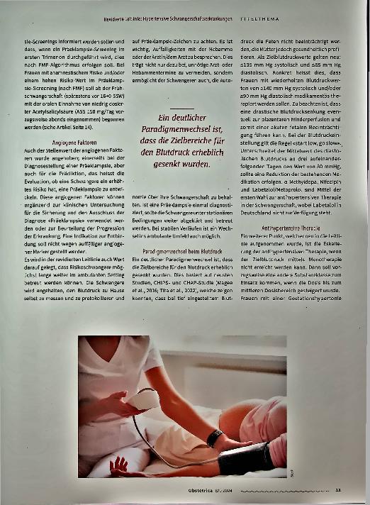 Vorschauseite 4: Revidierte Leitlinie: Hypertensive Schwangerschaftserkrankungen