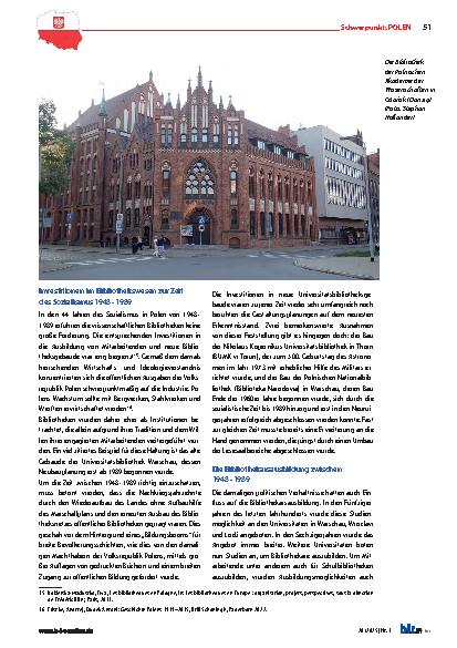 Vorschauseite 5: Die Geschichte Polens spiegelt sich im Schicksal seiner Bibliotheken