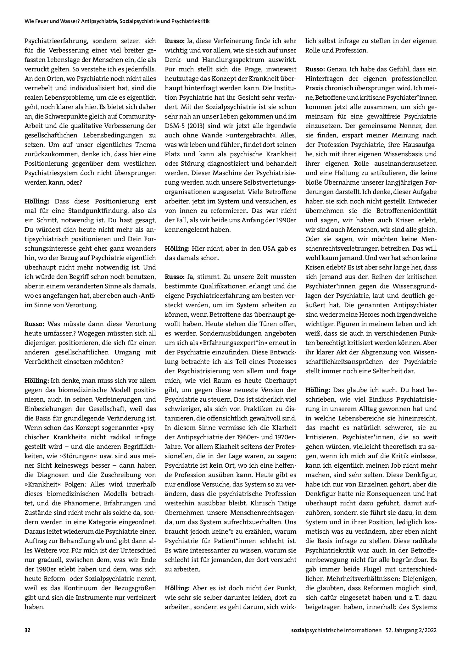 Vorschauseite 3: Leerstellen der gegenwärtigen Psychiatriekritik