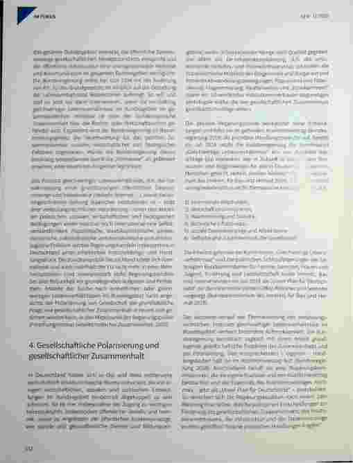 Vorschauseite 3: Einheitlichkeit, Gleichwertigkeit und Zusammenhalt in der Regierungspolitik bei der Selbstbeobachtung beobachtet.
