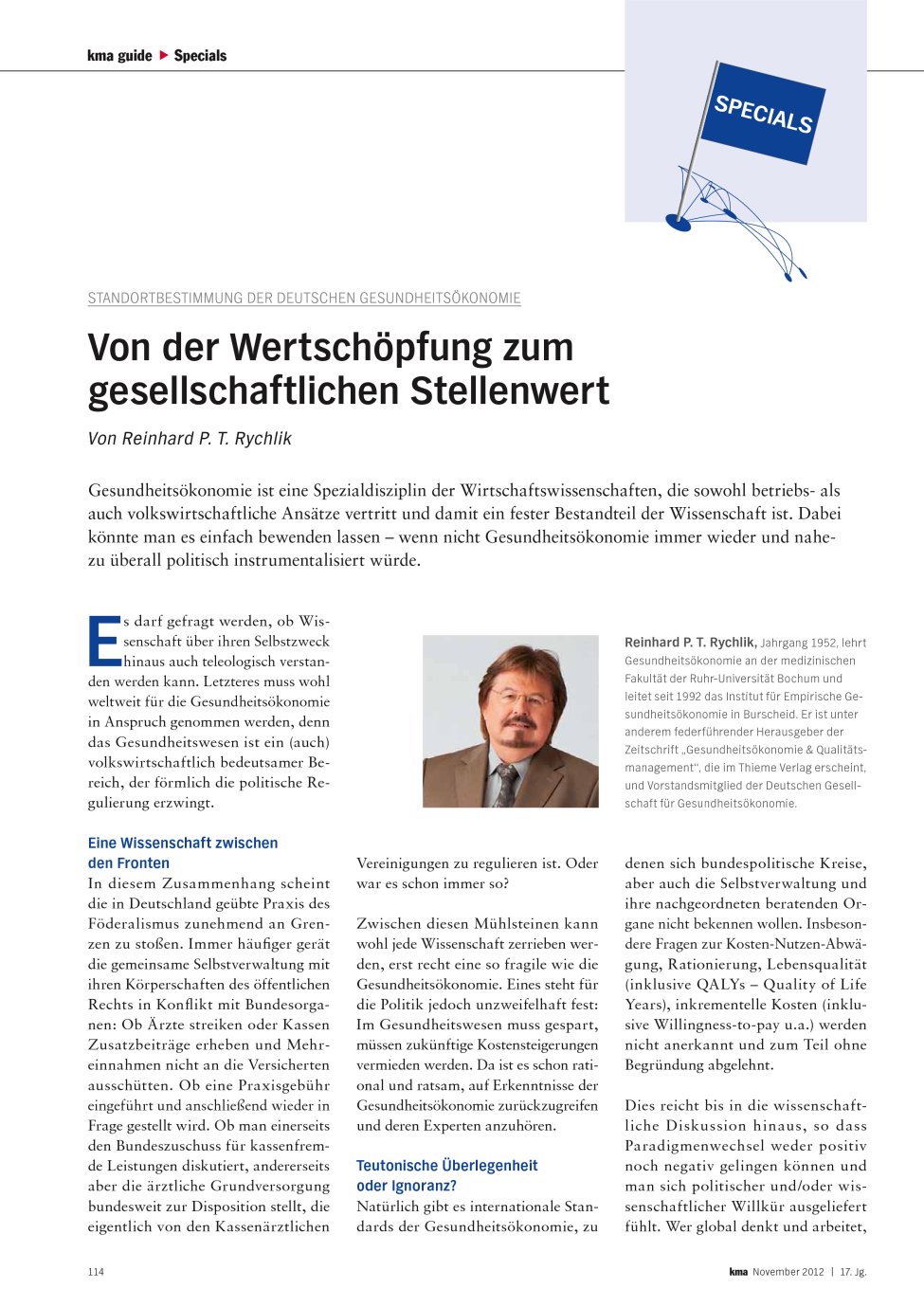 Vorschauseite 1: Von der Wertschöpfung zum gesellschaftlichen Stellenwert