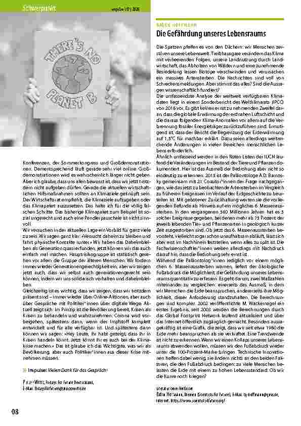 Vorschauseite 2: Fridays for Future und die Gesundheitsfrage