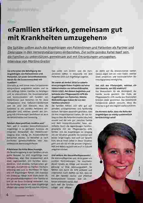 Vorschauseite 1: "Familien stärken, gemeinsam gut mit Krankheiten umzugehen"