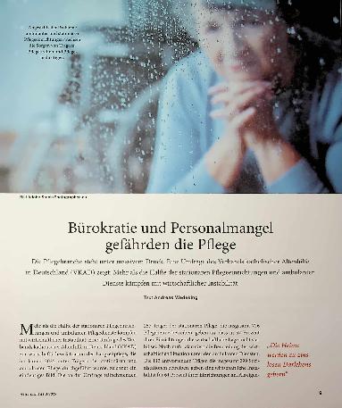 Vorschauseite 1: Bürokratie und Personalmangel gefährden die Pflege