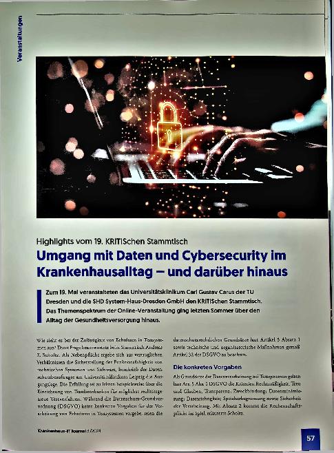 Vorschauseite 1: Umgang mit Daten und Cybersicherheit im Krankenhausalltag - und darüber hinaus