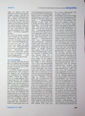 Vorschauseite 3: Zur Vermutung eines Hygienemangels beim Betreibereiner Klinik