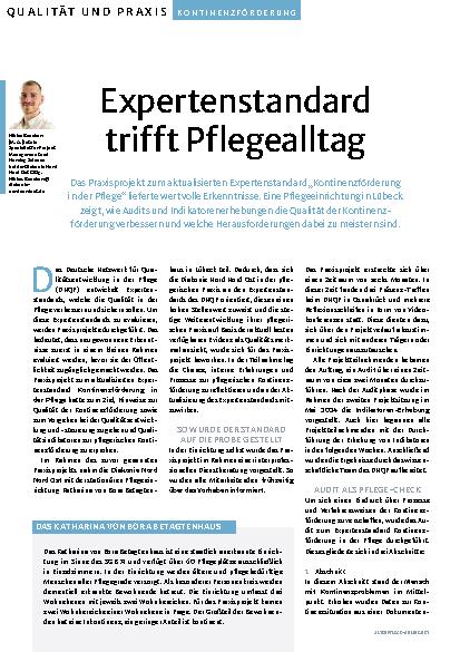 Vorschauseite 1: Expertenstandard trifft Pflegealltag