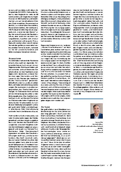Vorschauseite 3: Kooperation statt Konfrontation (Über-)Leben von Krankenhäusern im ländlichen Raum