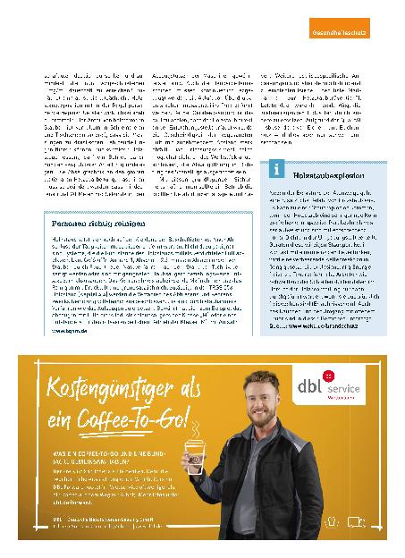 Vorschauseite 4: Holzstaubbelastung: Neue Grenzwerte einhalten.