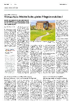 Vorschauseite 1: Klimaschutz: Welche Rolle spielen Pflegeimmobilien?