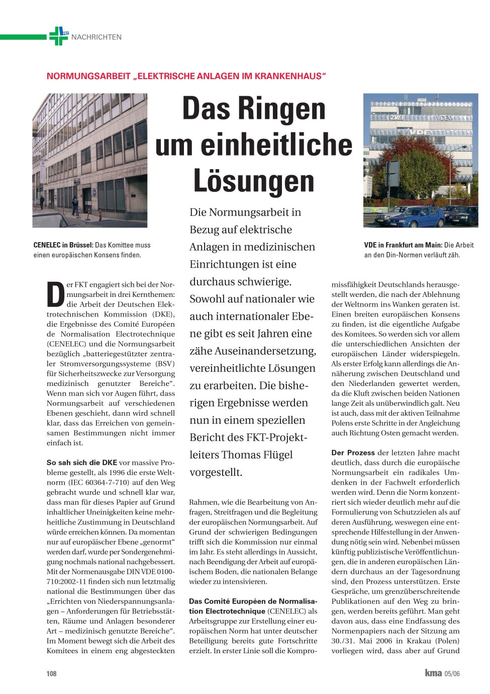 Vorschauseite 1: Das Ringen um einheitliche Lösungen