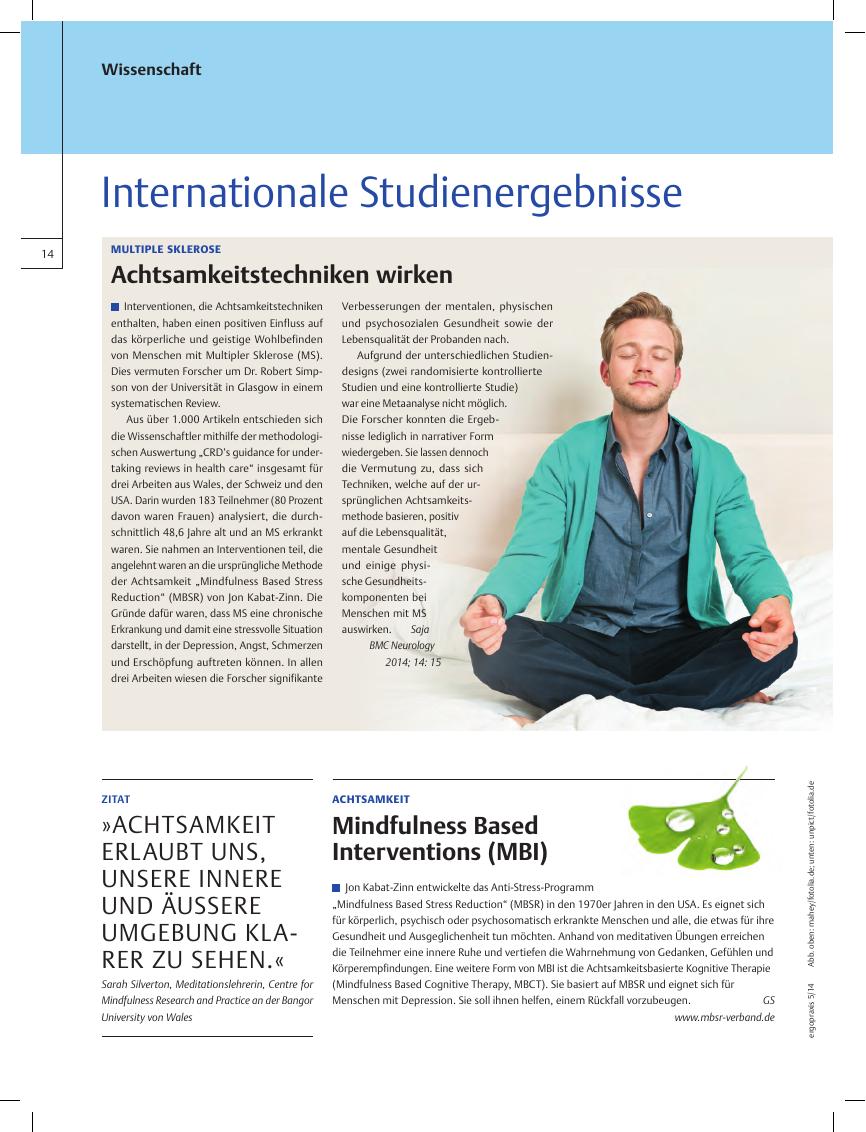 Vorschauseite 1: Internationale Studienergebnisse