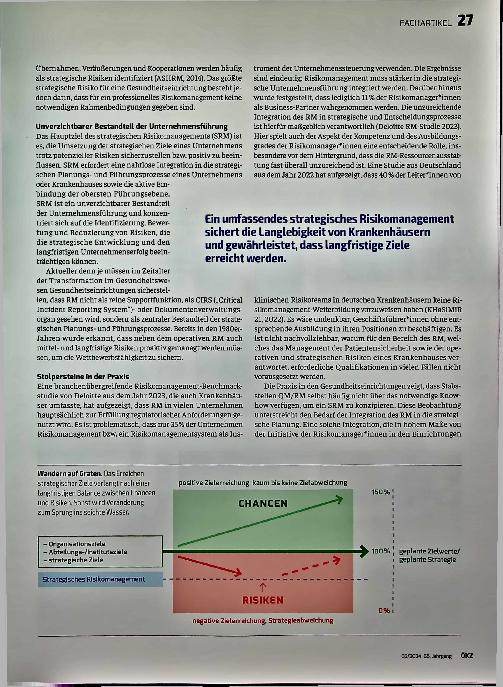 Vorschauseite 2: Warum Kliniken ihr Unternehmensrisiko strategisch managen müssen