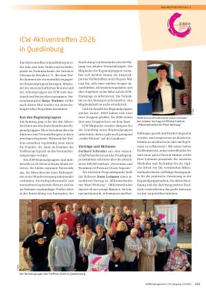 Vorschauseite 1: ICW-Aktiventreffen 2026 in Quedlinburg