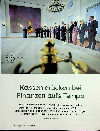 Vorschauseite 1: Kassen drücken bei Finanzen aufs Tempo
