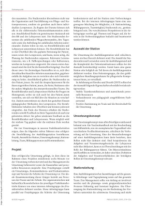 Vorschauseite 3: Gemeinsam Verantwortung tragen Ausbildungsstation nach dem Modell des Berner Bildungszentrums Pflege