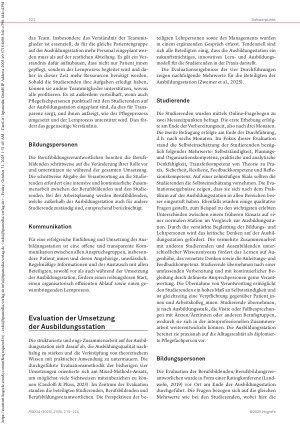 Vorschauseite 4: Gemeinsam Verantwortung tragen Ausbildungsstation nach dem Modell des Berner Bildungszentrums Pflege