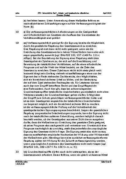 Vorschauseite 5: II. Allgemeines Arbeitsrecht Verfassungsmäßigkeit der einrichtungsbezogenen Pflicht zum Nachweis einer Impfung gegen COVID-19