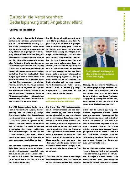 Vorschauseite 1: Zurück in die Vergangenheit: Bedarfsplanung statt Angebotsvielfalt?