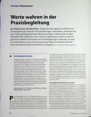 Vorschauseite 1: Werte wahren in der Praxisbegleitung