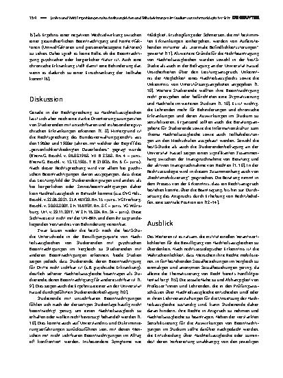 Vorschauseite 2: Empfehlungen zu Nachteilsausgleichen und Teilhabeleistungen im Studium aus rechtssoziologischer Sicht
