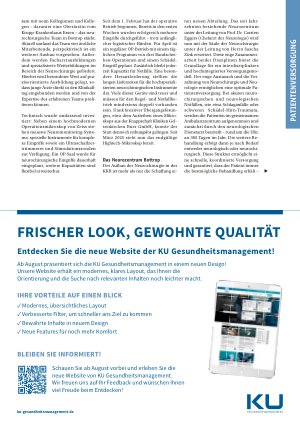 Vorschauseite 2: Neuroversorgung ohne Lücken Aufbau der Neurochirurgie in den Knappschaft Kliniken Bottrop im Rahmen der Krankenhausplanung NRW