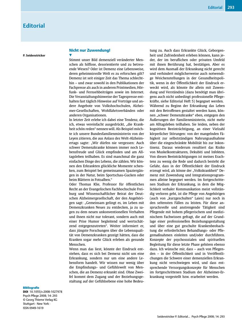 Vorschauseite 1: Editorial