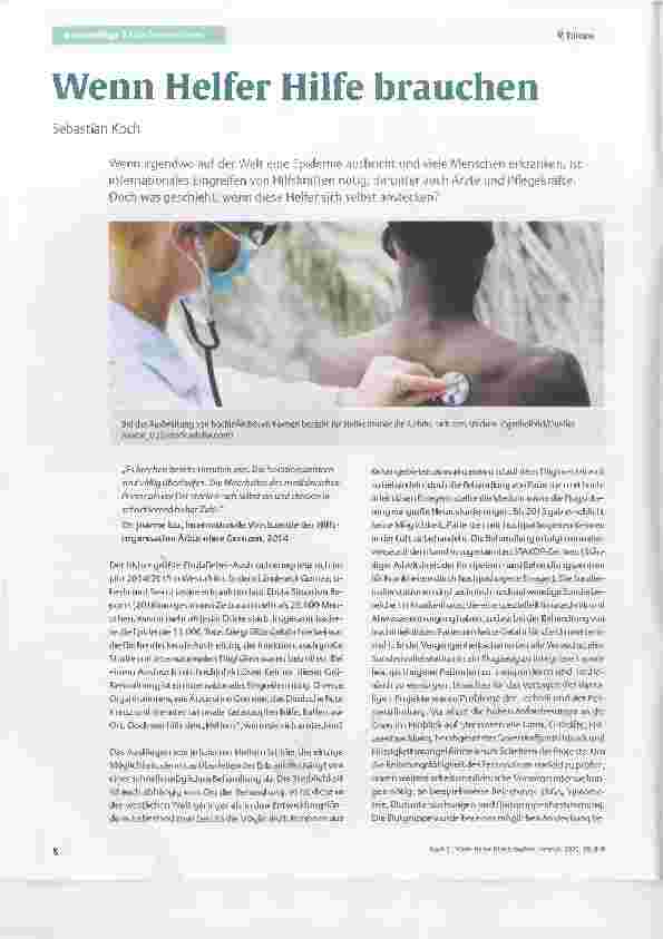 Vorschauseite 1: Wenn Helfer Hilfe brauchen