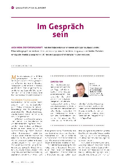 Vorschauseite 1: Im Gespräch sein.