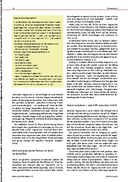 Vorschauseite 2: „Ich bin doch zu nichts mehr nutze“ Eine Altersdepression erkennen und begleiten