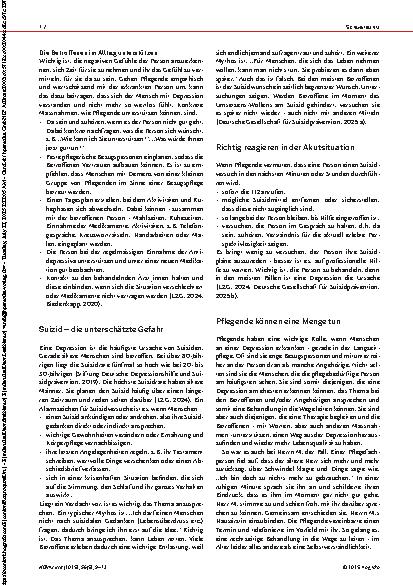 Vorschauseite 4: „Ich bin doch zu nichts mehr nutze“ Eine Altersdepression erkennen und begleiten