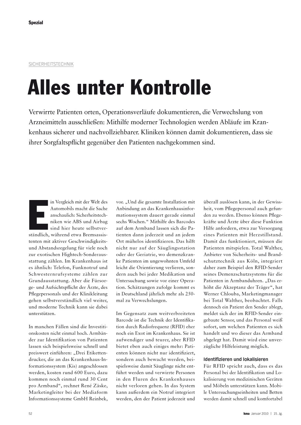 Vorschauseite 1: Alles unter Kontrolle