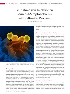 Vorschauseite 1: Zunahme von Infektionen durch A-Streptokokkenein weltweites Problem