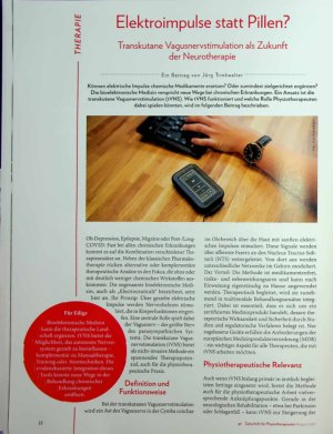 Vorschauseite 1: Elektroimpulse statt Pillen? Transkutane Vagusnervstimulation als Zukunft der Neurotherapie