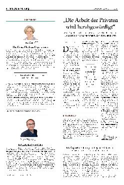 Vorschauseite 1: "Die Arbeit der Privaten wird herabgewürdigt."
