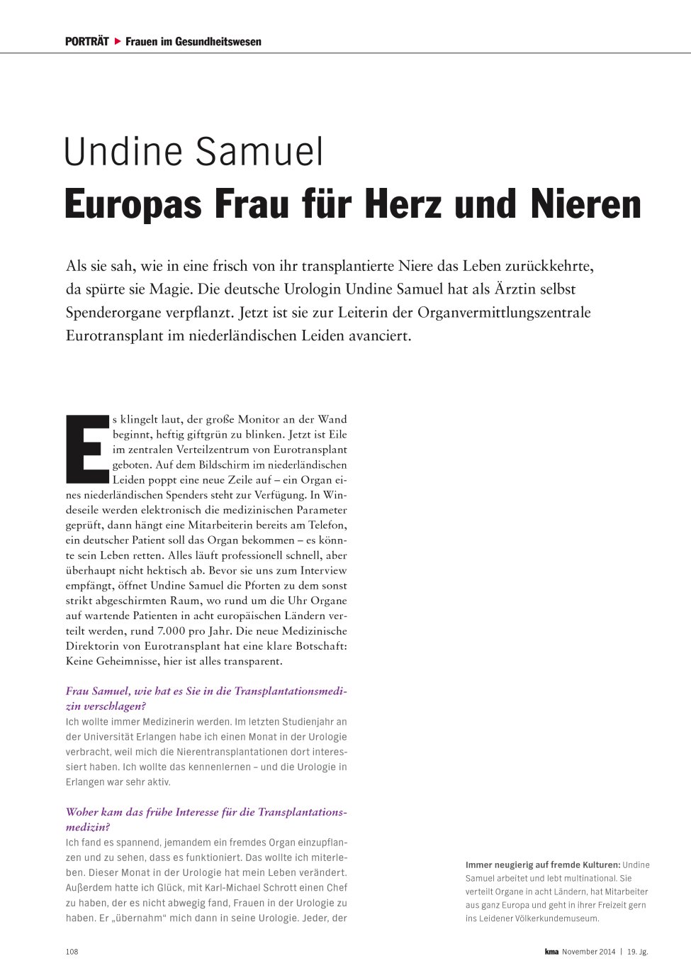 Vorschauseite 1: Europas Frau für Herz und Nieren