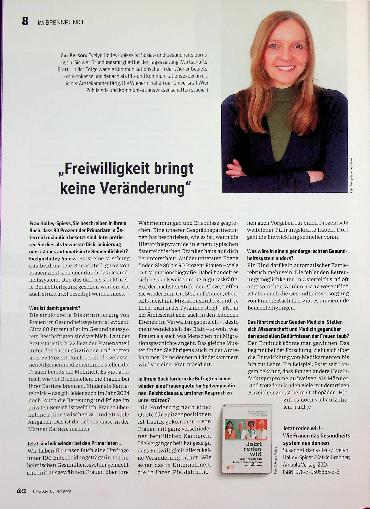 Vorschauseite 1: „Freiwilligkeit bringt keine Veränderung."
