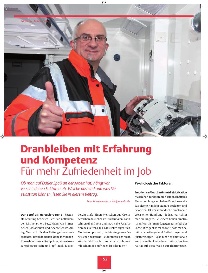 Vorschauseite 1: Dranbleiben mit Erfahrung und Kompetenz ? Für mehr Zufriedenheit im Job