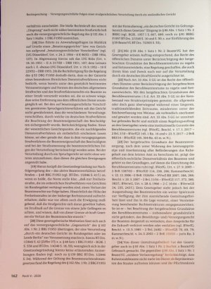 Vorschauseite 3: Zum Beamtenrecht Versorgungsrechtliche Folgen einer strafgerichtlichen Verurteilung durch ein ausländisches Gericht