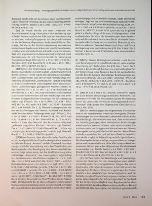 Vorschauseite 4: Zum Beamtenrecht Versorgungsrechtliche Folgen einer strafgerichtlichen Verurteilung durch ein ausländisches Gericht