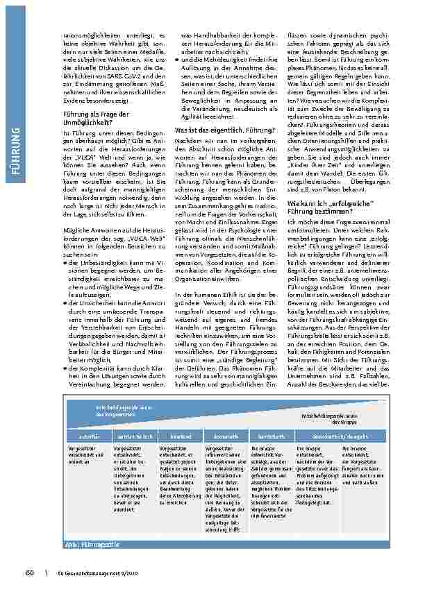 Vorschauseite 2: Eine Frage der Unmöglichkeit: Führung im Zeitalter der Globalisierung, Digitalisierung und der VUCA-Welt – Teil 1