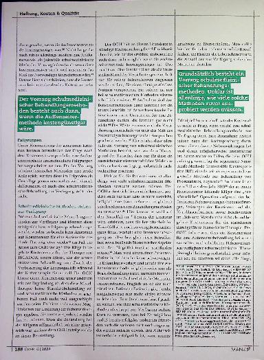 Vorschauseite 4: Kostenersatz bei Außenseitermethoden