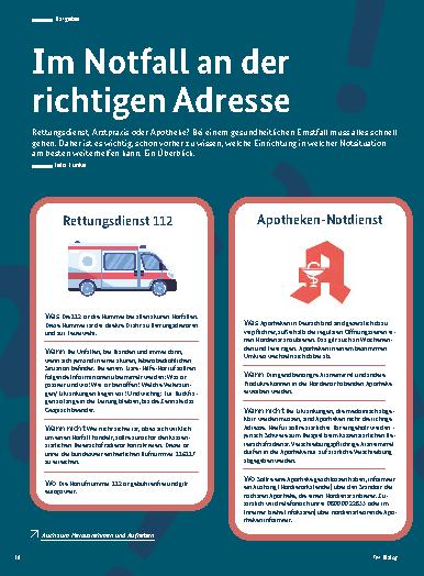 Vorschauseite 1: Im Notfall an der richtigen Adresse